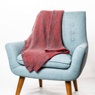 Koru - Merino - Possum Jacquard Throw (KO965) (Red/Mist).