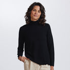 Royal Merino - 100% Merino - Classic Polo, Black. 