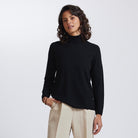 Royal Merino - 100% Merino - Classic Polo, Black. 