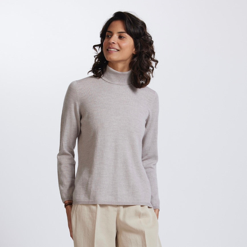 Royal Merino - 100% Merino - Classic Polo, Light Sand.