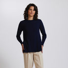 Royal Merino - 100% Merino A-Line Crew (RM3000) Light Navy.