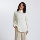 Royal Merino - 100% Merino A-Line Funnel Neck (RM3002) Natural.
