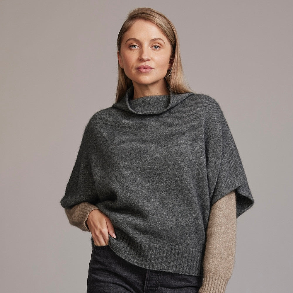McDonald - Merino - Possum Shrug Sweater (5043) Pewter.