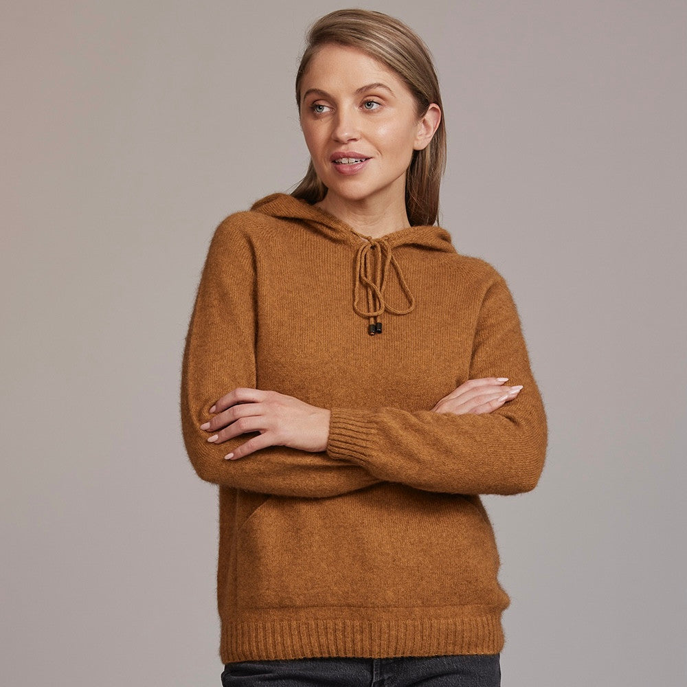 McDonald - Merino & Possum Women's Casual Hoodie (5015) Honeycomb