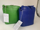 Baron & Burton - Small Genuine Leather Handbag (23822)  Emerald and Cobalt