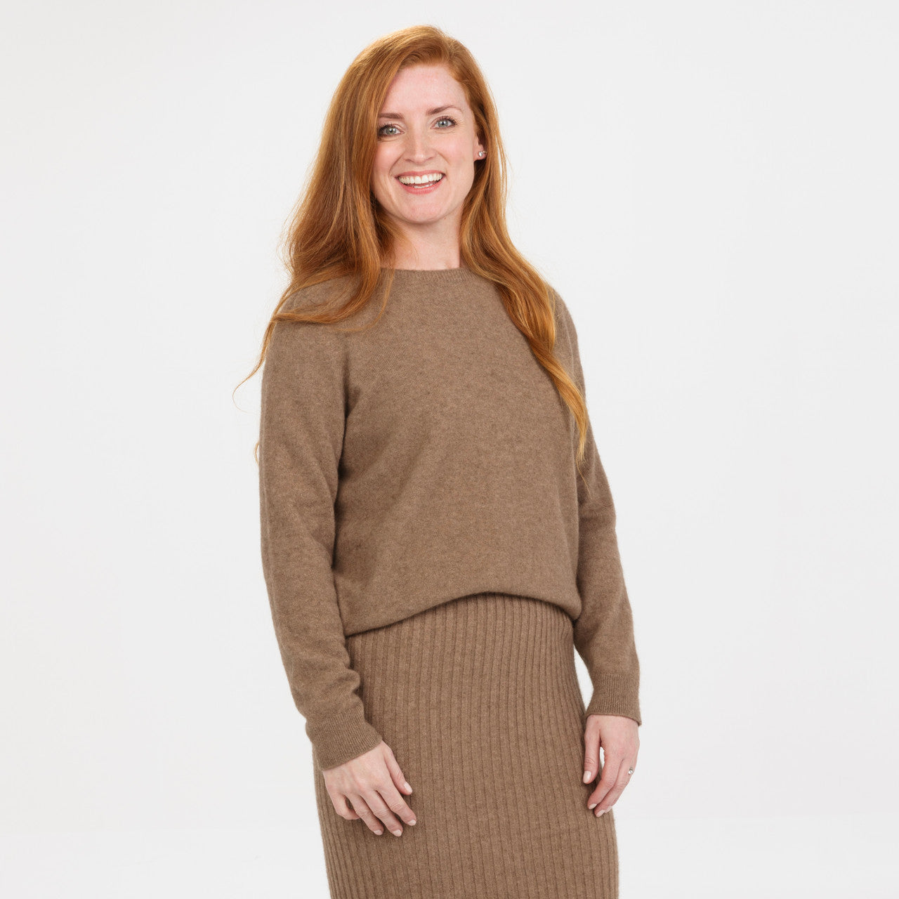 Native World - Merino & Possum Classic Crop Sweater (NB870) Mink.