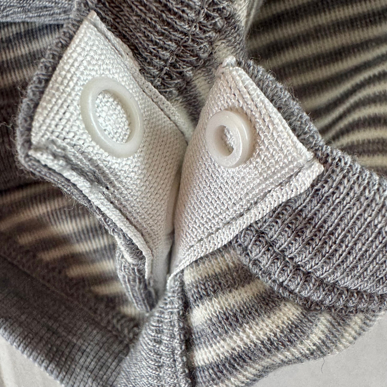 Natures Secret - Merino Long Sleeve Bodysuit (NS658) Close Up Shot of Buttons
