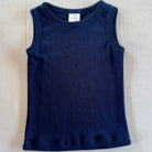 Merino wool baby’s singlet in Navy colour.