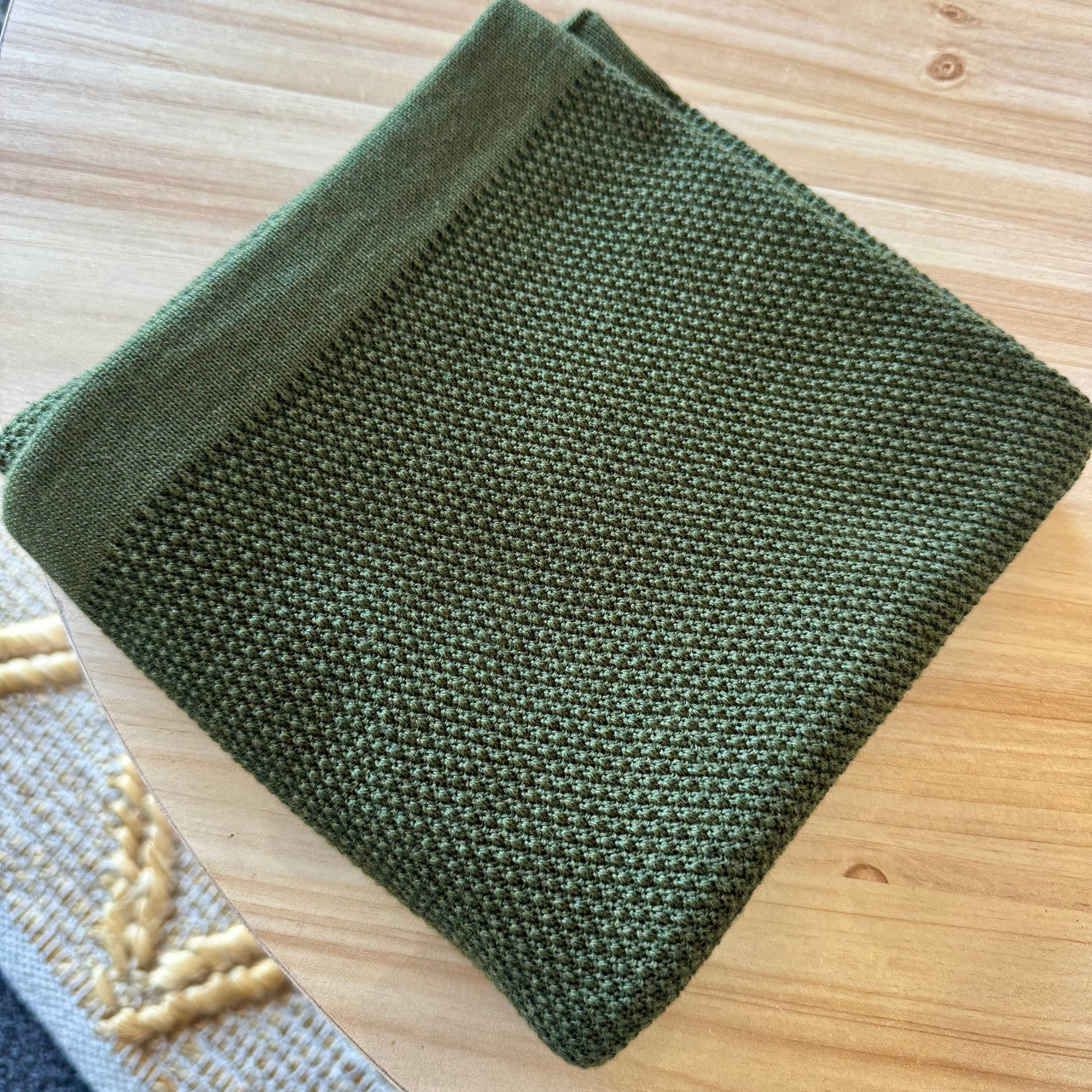 Moss coloured blanket
