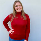 Woman wearing Bay Road Merino - Isabel Polo (BR716-SALE) in the colour Trinidad.