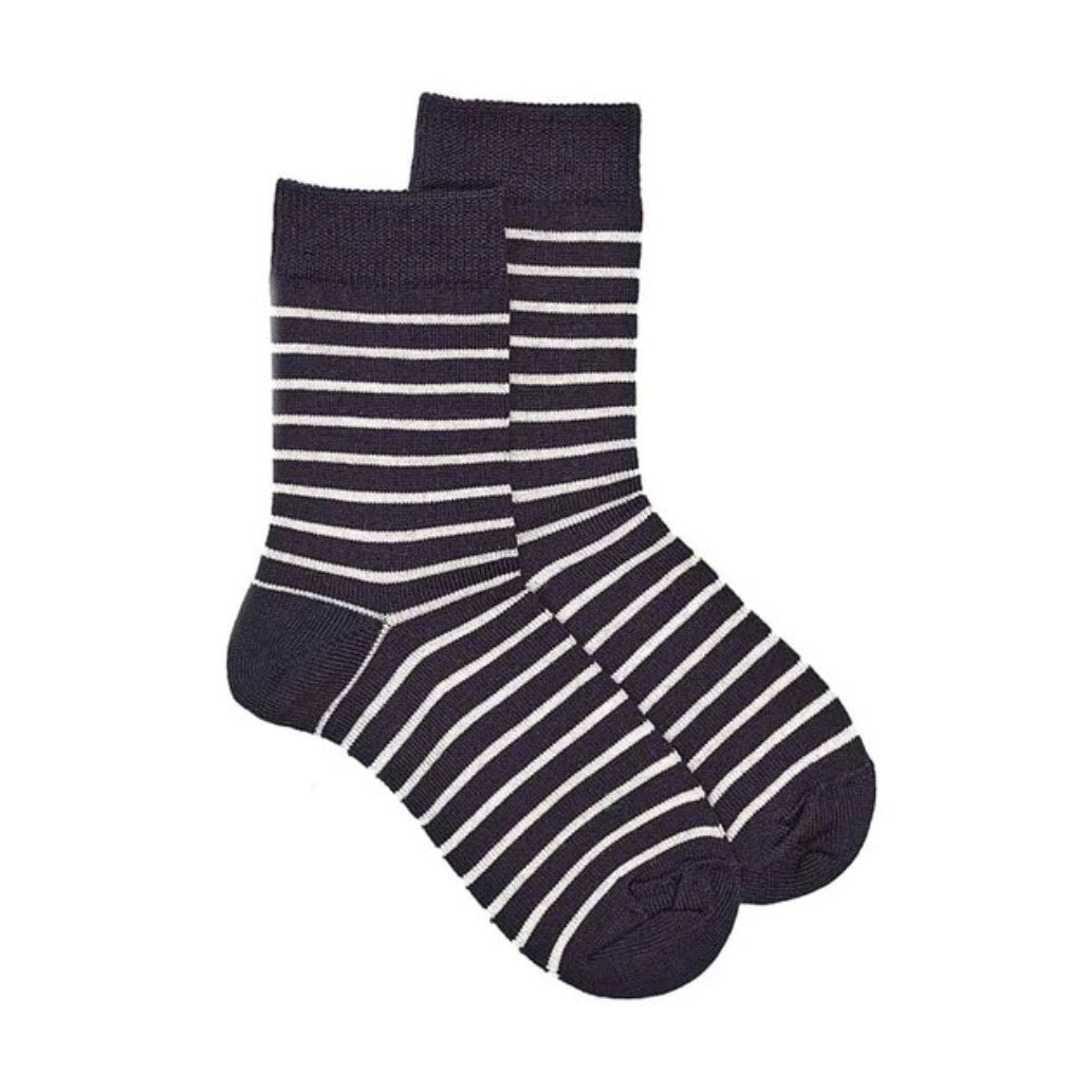 Norsewear - Merino Childs Fine Stripe Sock (DB8645)Navy