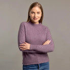 McDonald - Merino & Possum Yoke Neck Cable Jersey (5017) Lilac