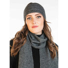 Koru Merino - Possum Cable Headband (KO94) Grey