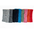 Left to right: Mist, Grey, Navy, Pacific, Moss, Rose, Sienna and Rata.