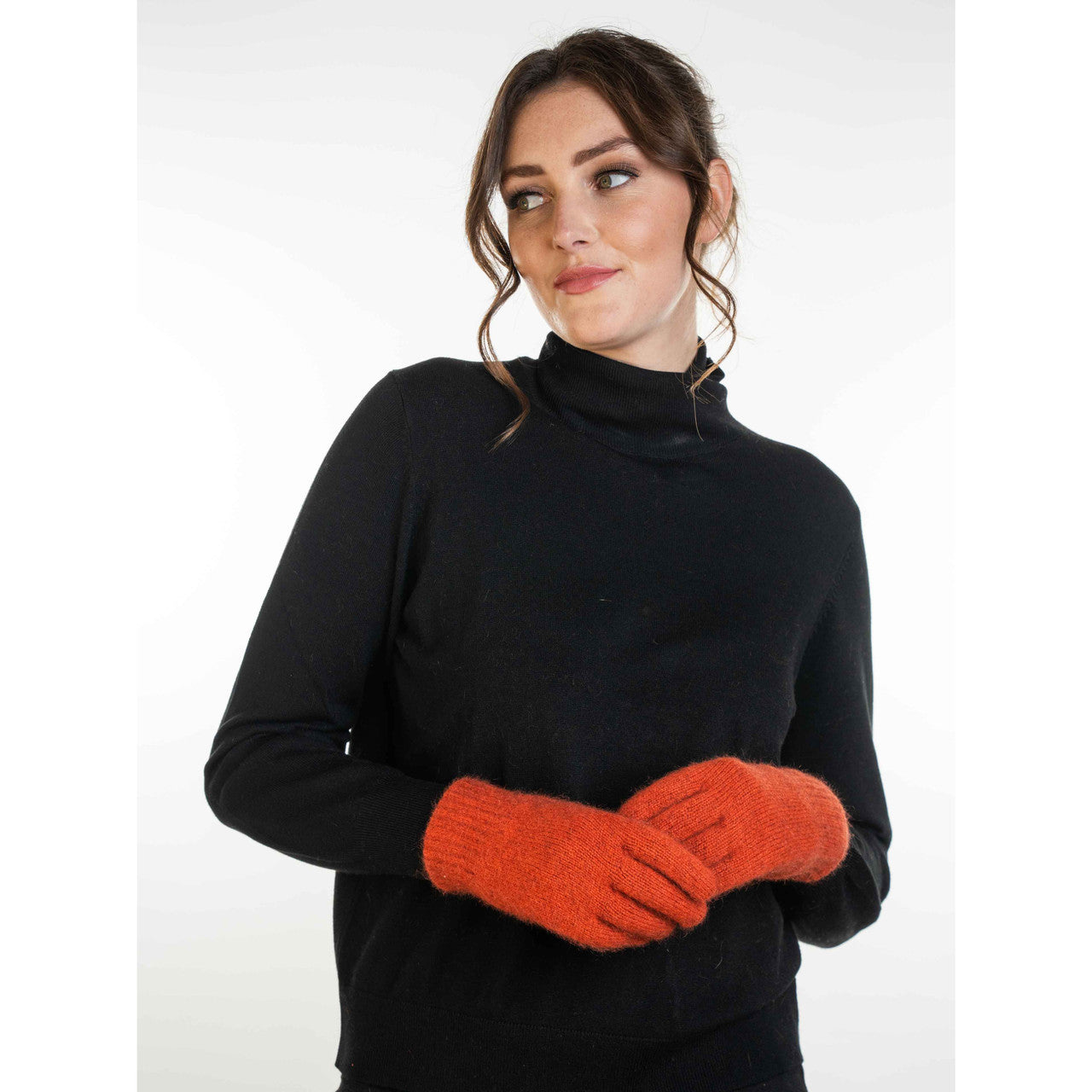 Koru - Merino & Possum Plain Gloves (KO48)Sienna