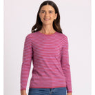 Royal Merino - 100% Merino Tuck Stitch Stripe Jumper (RM2515) Azalea/Lavender