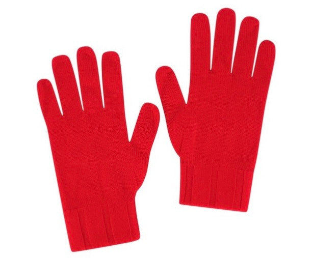 Royal Merino - 100% Merino Rib Glove - Tamarillo