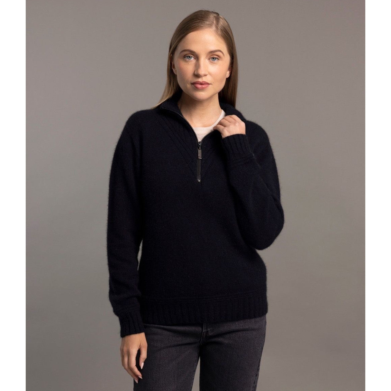 McDonald - Merino - Possum Ridge Funnel Neck (5040) Navy