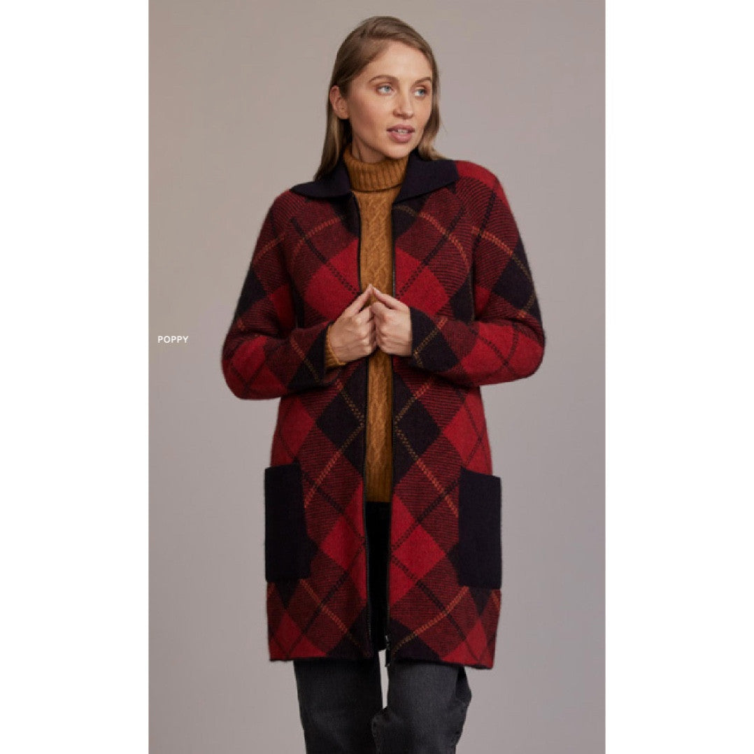 McDonald - Merino - Possum Tartan Overcoat (5044) Wallace