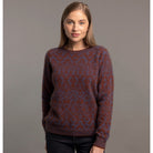 McDonald - Possum and Merino Fair Isle Pullover (5056) Spice/Orchid