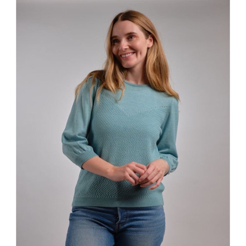 Country Laine - Merino 3/4 Sleeve Yoke Jumper (CL0060)
