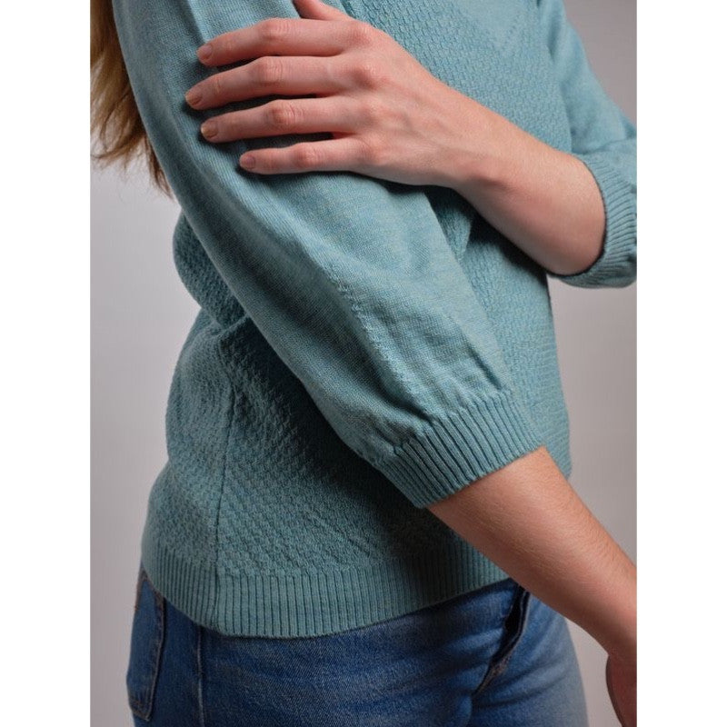 Country Laine - Merino 3/4 Sleeve Yoke Jumper (CL0060)