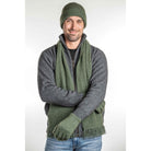 Koru - Merino & Possum Plain Gloves (KO48)Moss