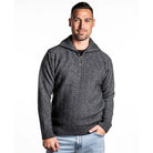 Koru - Merino - Possum Chevron Zip Jumper (Grey)