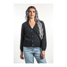 Koru - Merino & Possum V Neck Cardigan (Charcoal)
