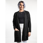 Koru - Merino - Possum Longline Cardigan (KO544)Black