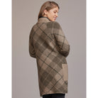 McDonald - Merino - Possum Tartan Overcoat (5044) Ash