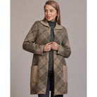 McDonald - Merino - Possum Tartan Overcoat (5044) Ash