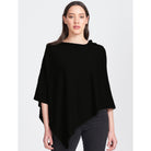 Royal Merino - 100% Merino Asymmetric Poncho (RM2270) Black.