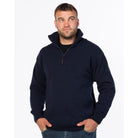 MKM - 100% Wool Northwester w/ Suede Patches (MS1742) Navy