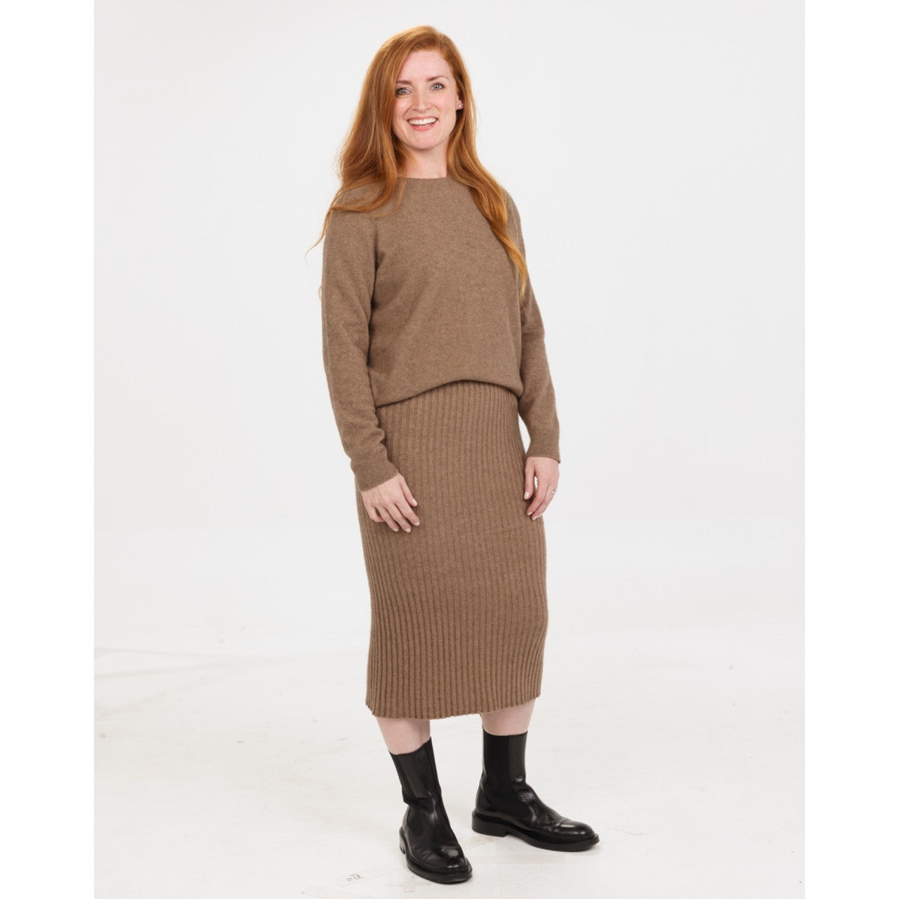 Native World - Merino & Possum Ribbed Skirt (NE859)