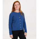 Native World - Merino & Possum Paua Shell Cardigan (NB872) Cornflower.