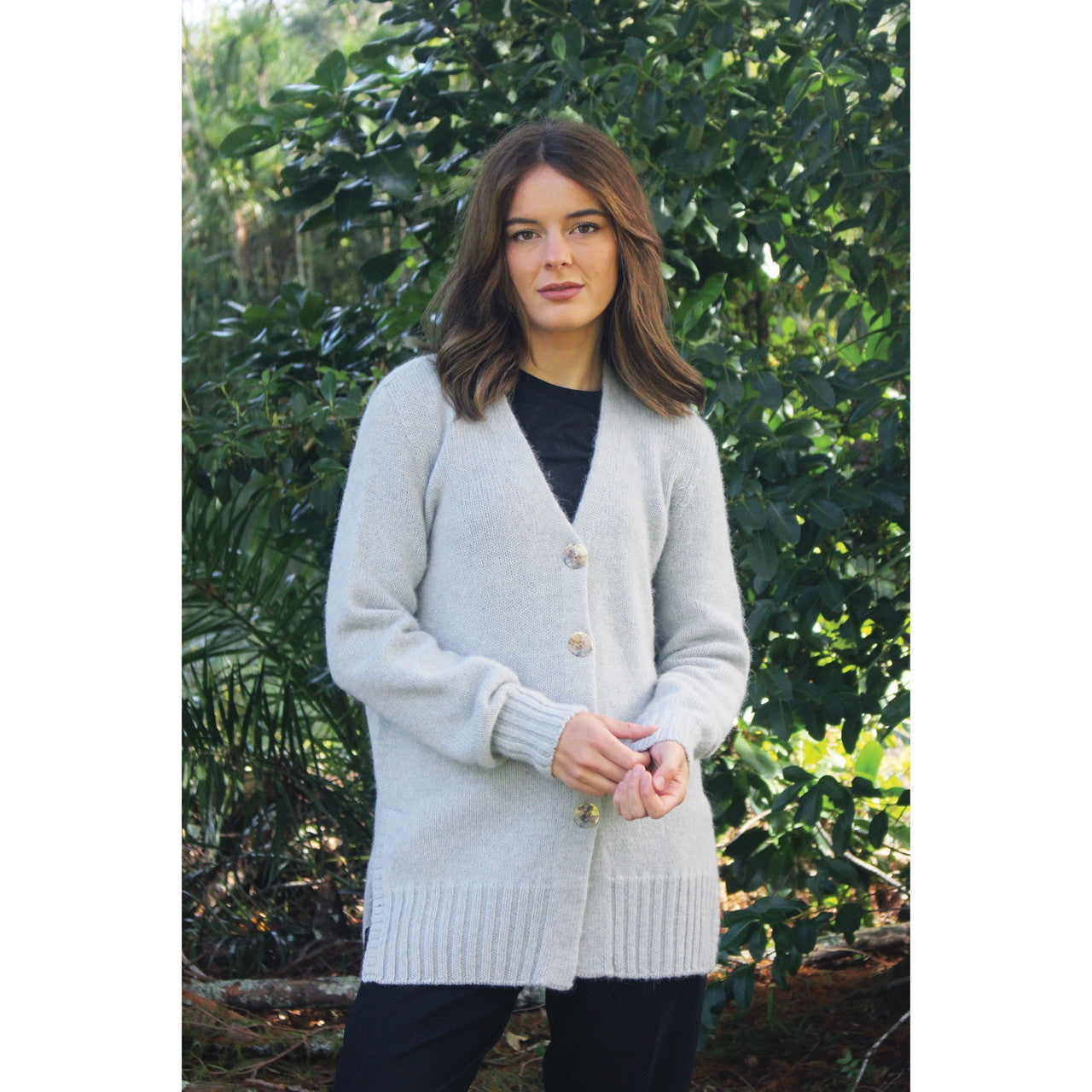 Lothlorian - Alpaca Plain Cardigan (ALP073) Dove