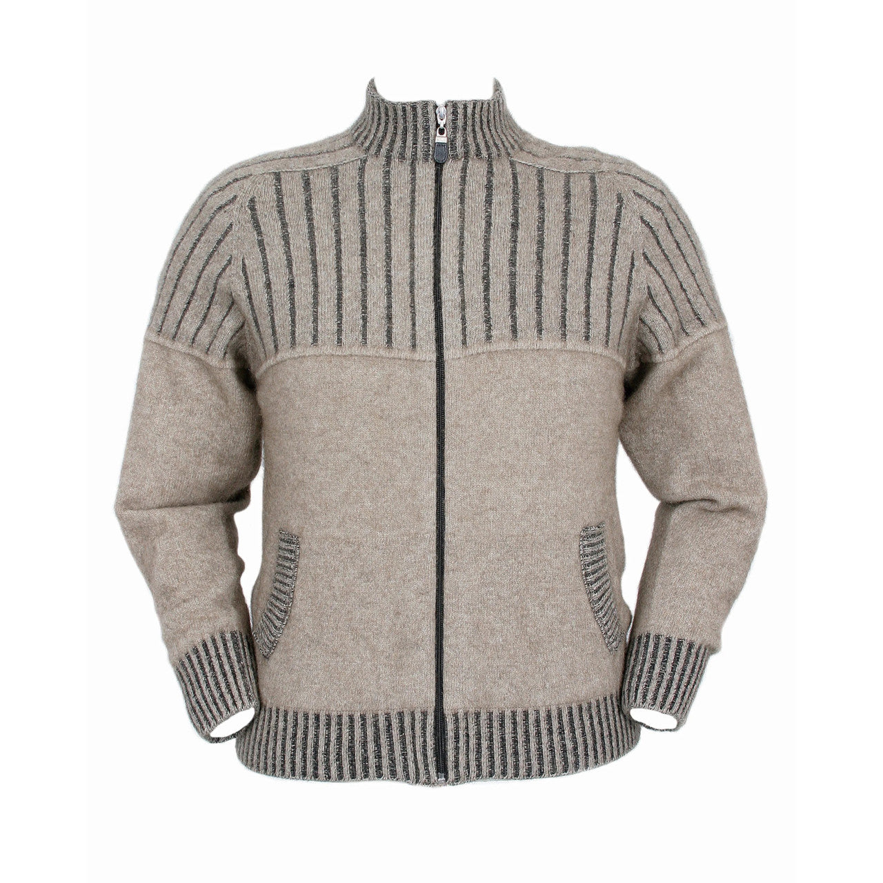 Lothlorian - Mens Full Zip Jacket with Pockets (9822) Natural