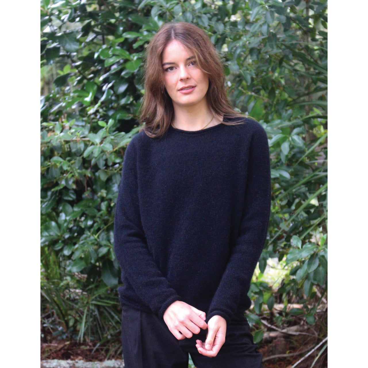 Lothlorian - Merino & Possum Scroll Jumper (9786) Midnight