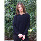 Lothlorian - Merino & Possum Scroll Jumper (9786) Midnight