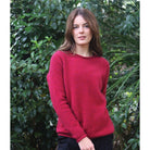 Lothlorian - Merino & Possum Scroll Jumper (9786) Raspberry