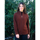 Lothlorian - Merino & Possum Plain Zip Cardigan (9963P) Russet