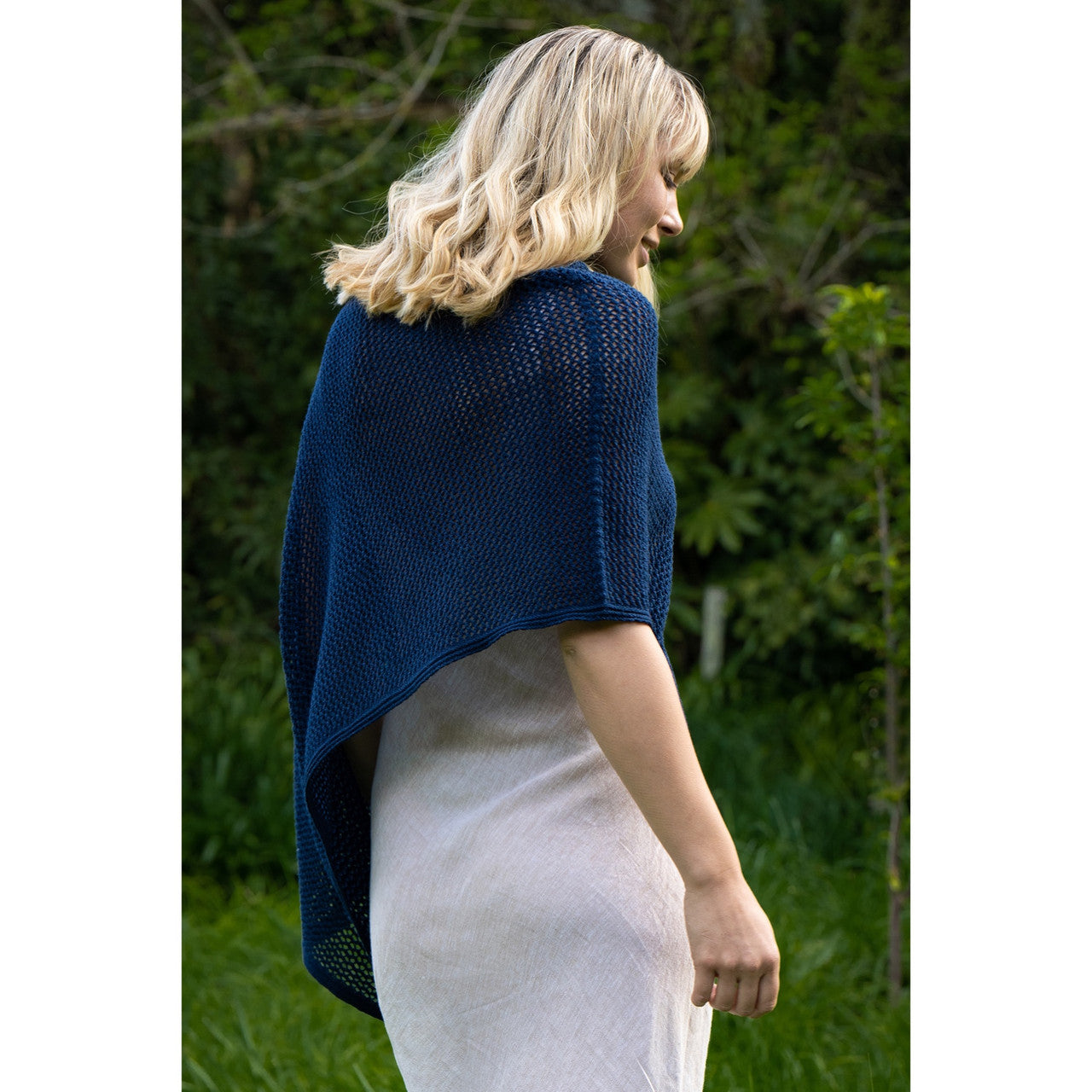 Lothlorian - Merino - Cotton Mesh Poncho (CM080) Cadet.