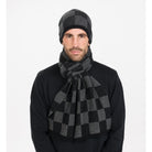 Native World - Merino & Possum Chequerboard Hat (NX874) Black