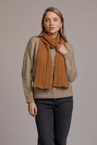 McDonald - Merino & Possum Cable Scarf (669) Honeycomb
