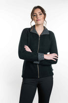 Koru Merino - Possum Two Tone Jacket (KO476)Black/Grey