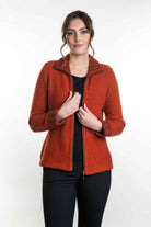 Koru Merino - Possum Two Tone Jacket (KO476)Sienna/Black