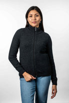 Koru - Merino & Possum Rib Detail Jacket (KO571)Charcoal
