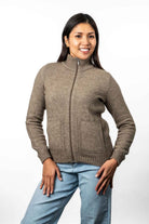 Koru - Merino & Possum Rib Detail Jacket (KO571)Mocha