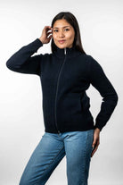 Koru - Merino & Possum Rib Detail Jacket (KO571)Navy